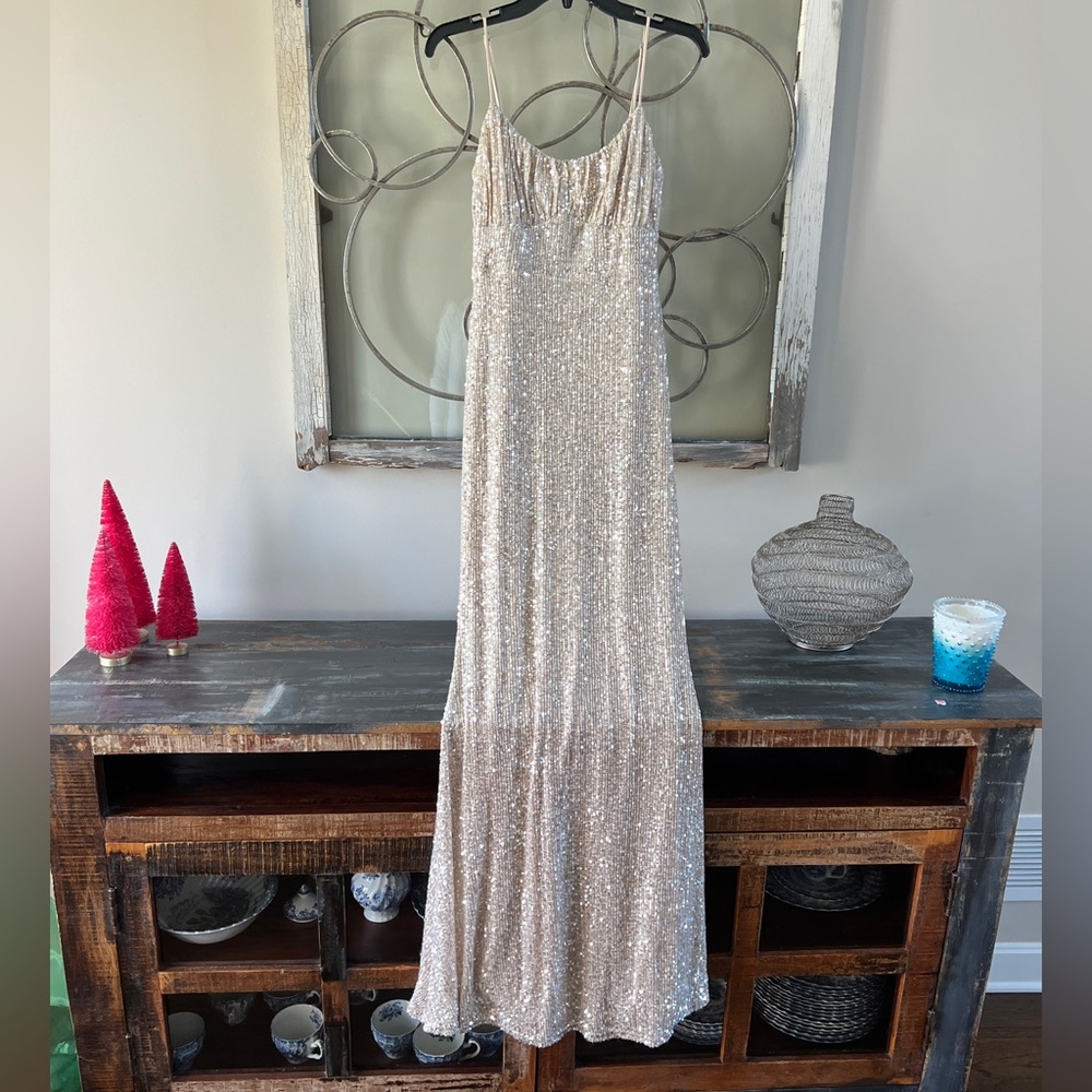 Windsor Champaign sequin dress. Sz Medium   Worn once great condition